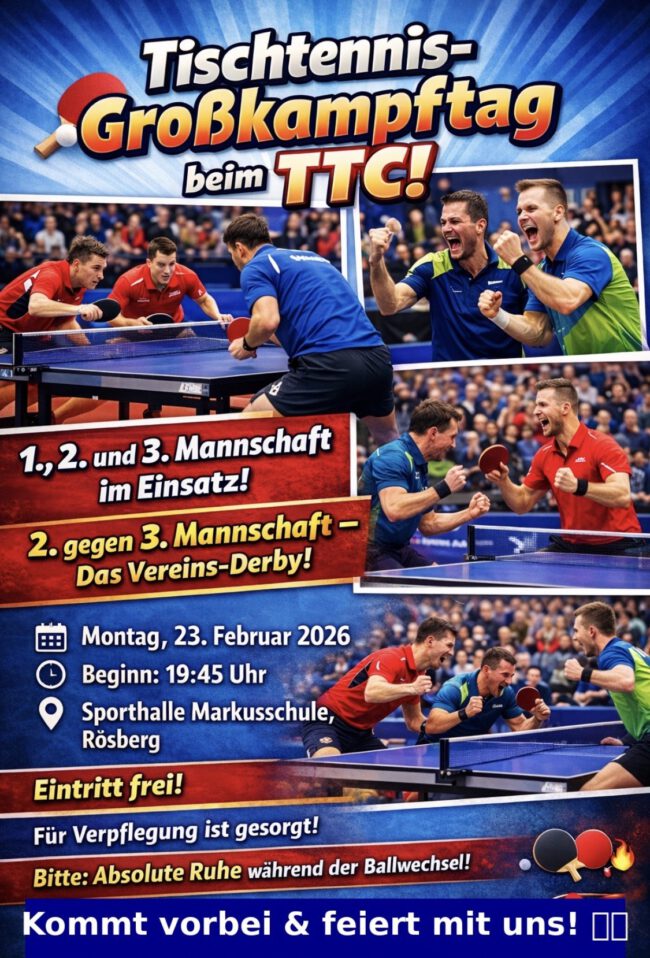 Großkampftag beim TTC Rösberg